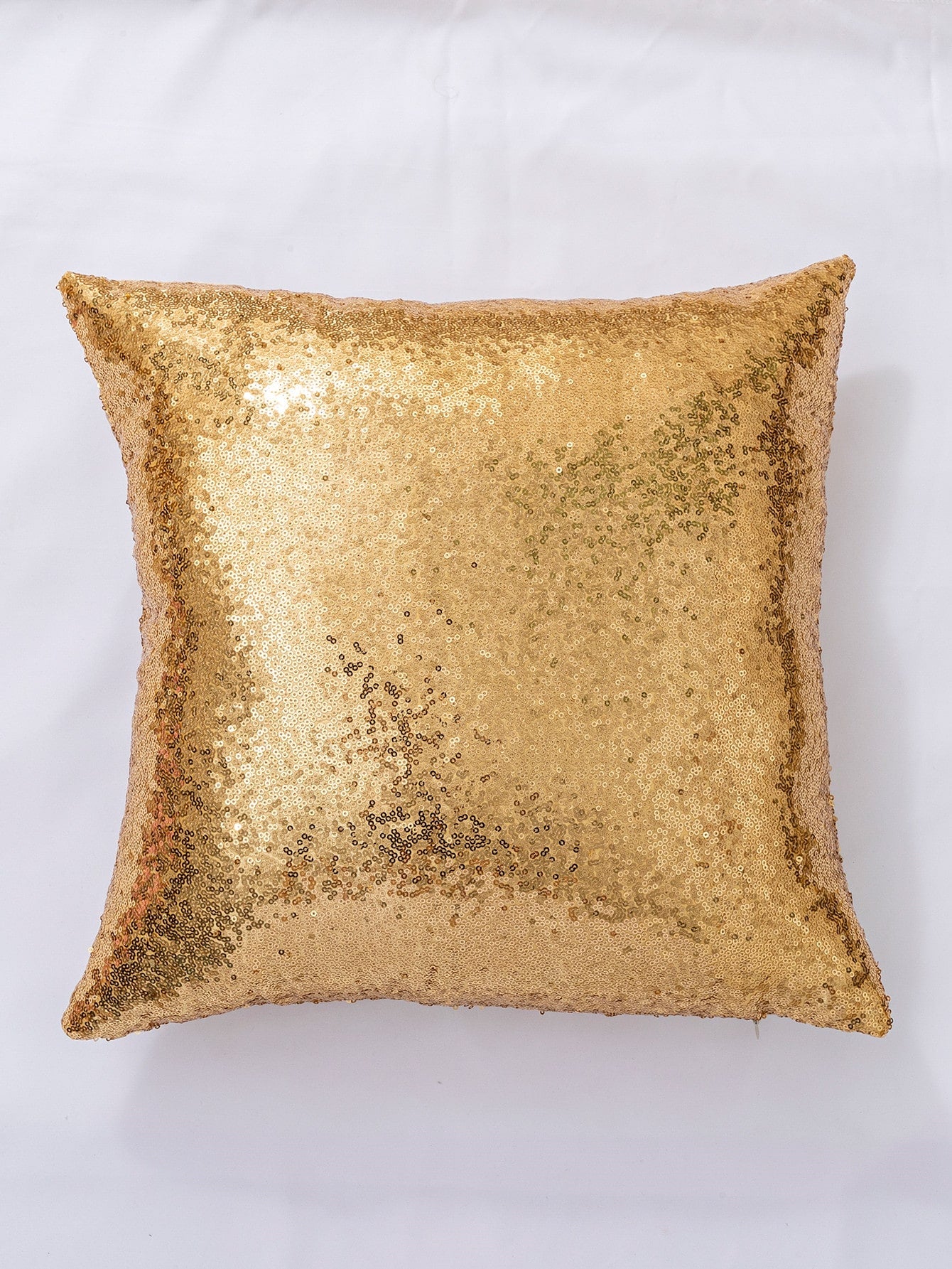 Sequin Decor Cushion Cover Without Filler, Pink Throw Pillow Case, Pillow Insert Not Include, For Sofa, Living Room