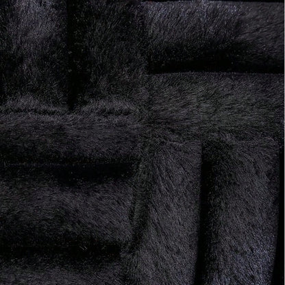 Set Of 2 Couch Decorative Throw Pillow Covers 18x18 Faux Fur Plush Soft Fluffy Cushion Case Cozy Fuzzy Striped Pillowcase Home Decor For Bed Sofa Living Room