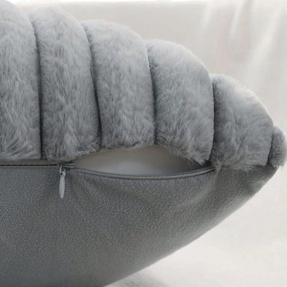 Set Of 2 Couch Decorative Throw Pillow Covers 18x18 Faux Fur Plush Soft Fluffy Cushion Case Cozy Fuzzy Striped Pillowcase Home Decor For Bed Sofa Living Room