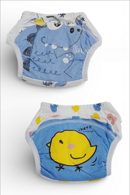 Set of 2 Diaper Training Pull Up Pants Reusable Breathable Soft Cotton Diaper Training Pants  (Size Small)