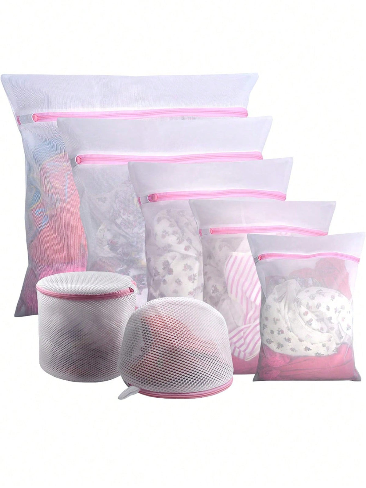 Set Of 3 Durable Honeycomb Mesh Laundry Bags, Travel Storage Organizers, Suitable For Washing Clothing, Shirts, Bras, Socks, Stockings, And Underwear.