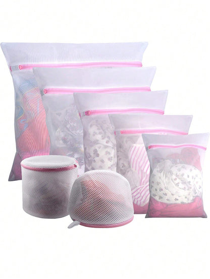 Set Of 3 Durable Honeycomb Mesh Laundry Bags, Travel Storage Organizers, Suitable For Washing Clothing, Shirts, Bras, Socks, Stockings, And Underwear.