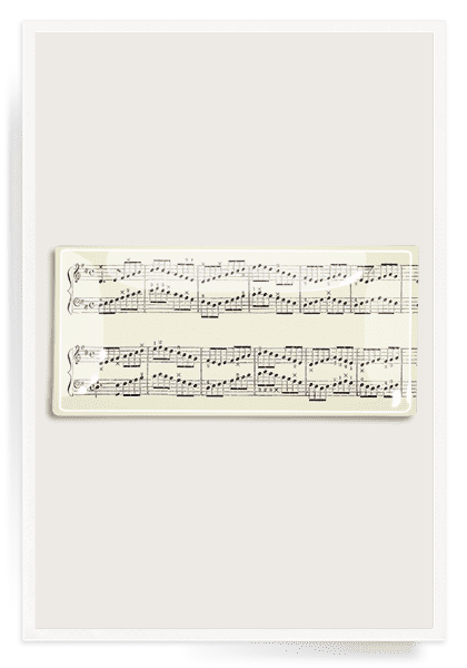 Sheet Music Decoupage Glass Tray - Ben's Garden