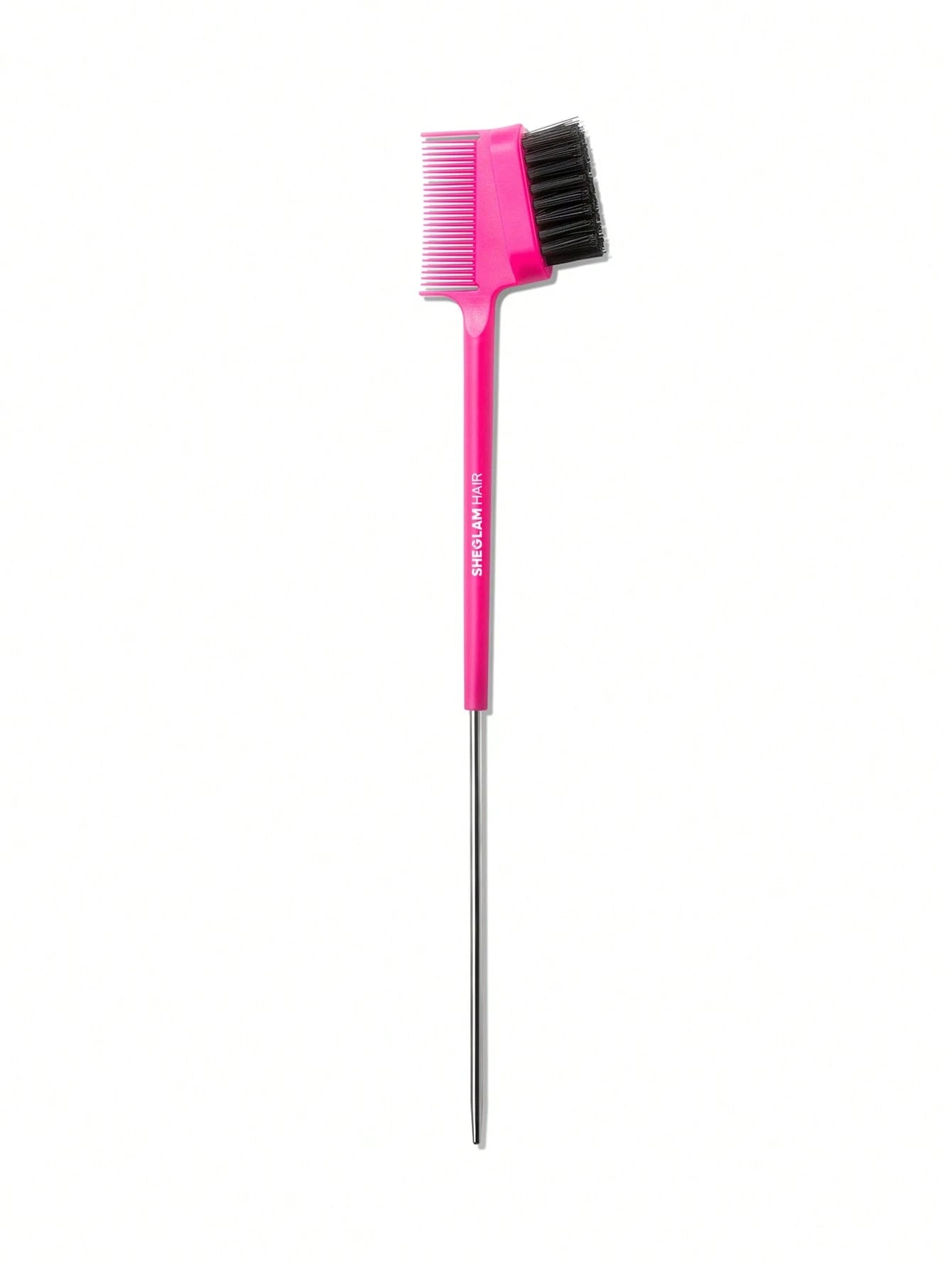 SHEGLAM HAIR Locked in Edge Bestie 3-In-1 Styling Tool,Hair Edge Brush With Tail Comb,Styling Brush,Smooth Baby Hairs,Part & Style,Multi-Use Styling Brush,Double Sided Control Hair Comb & Eyebrow Brus