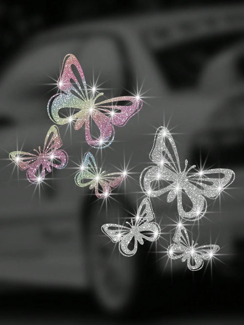Shiny Butterfly Stickers, Beautifully Designed To Create A Captivating Fluttering Butterfly Effect On Vehicle Body