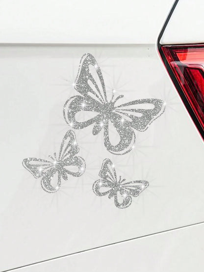 Shiny Butterfly Stickers, Beautifully Designed To Create A Captivating Fluttering Butterfly Effect On Vehicle Body