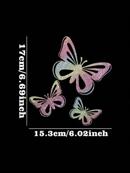 Shiny Butterfly Stickers, Beautifully Designed To Create A Captivating Fluttering Butterfly Effect On Vehicle Body
