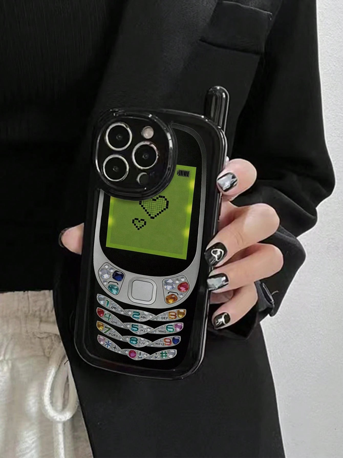 Shockproof Novelty Mobile Phone Elements Heart Elements 1pc Unique Big Brother Heart Painted Anti-Drop Glossy Soft Phone Case Compatible With IPhone 15, 17Pro/17Air/17/17ProMax, 16/11/16Pro/16Plus/16P