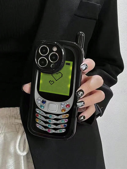Shockproof Novelty Mobile Phone Elements Heart Elements 1pc Unique Big Brother Heart Painted Anti-Drop Glossy Soft Phone Case Compatible With IPhone 15, 17Pro/17Air/17/17ProMax, 16/11/16Pro/16Plus/16P
