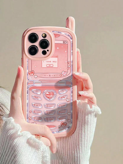 Shockproof Novelty Mobile Phone Elements Heart Elements 1pc Unique Big Brother Heart Painted Anti-Drop Glossy Soft Phone Case Compatible With IPhone 15, 17Pro/17Air/17/17ProMax, 16/11/16Pro/16Plus/16P