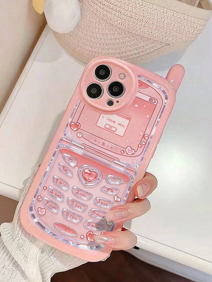 Shockproof Novelty Mobile Phone Elements Heart Elements 1pc Unique Big Brother Heart Painted Anti-Drop Glossy Soft Phone Case Compatible With IPhone 15, 17Pro/17Air/17/17ProMax, 16/11/16Pro/16Plus/16P