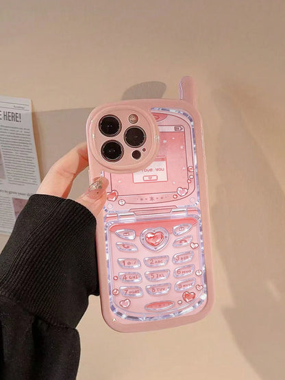 Shockproof Novelty Mobile Phone Elements Heart Elements 1pc Unique Big Brother Heart Painted Anti-Drop Glossy Soft Phone Case Compatible With IPhone 15, 17Pro/17Air/17/17ProMax, 16/11/16Pro/16Plus/16P