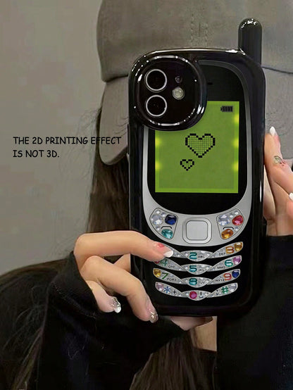 Shockproof Novelty Mobile Phone Elements Heart Elements 1pc Unique Big Brother Heart Painted Anti-Drop Glossy Soft Phone Case Compatible With IPhone 15, 17Pro/17Air/17/17ProMax, 16/11/16Pro/16Plus/16P