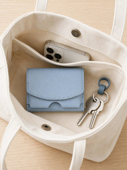 Short Wallet, Women's Genuine Leather Zipper Mini Wallet With Gift Bag, Fashionable Leather Women's Wallet, Cash, ID Card, Credit Card, Portable Coin Purse, Card Holder, Coin Wallet, Mini Wallet, Suit