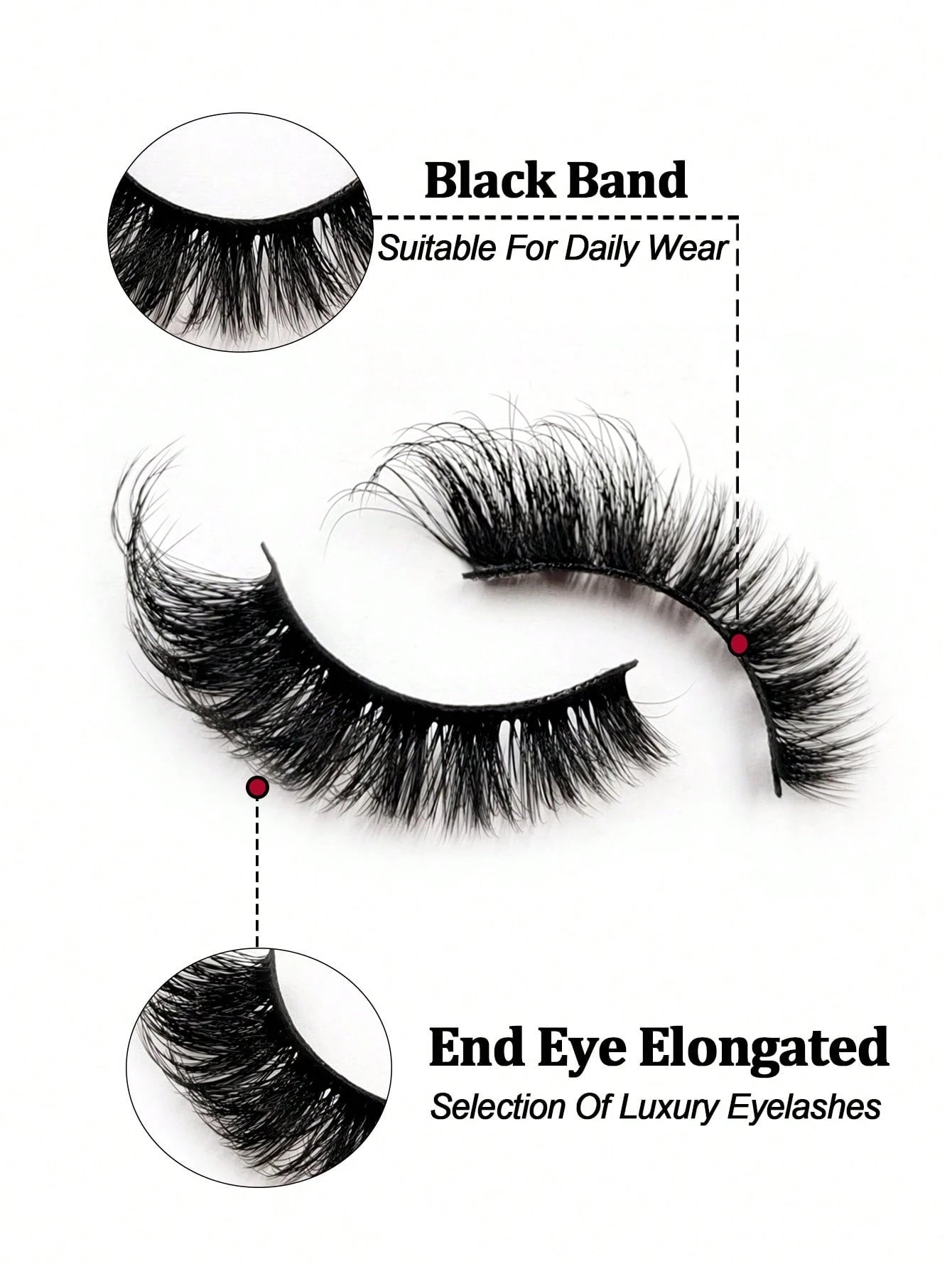 Sibeuna 14 Pairs Natural Soft Eyelashes, Slightly Upturned Ends To Elongate Eyes, Cat Eye & Strip False Eyelashes