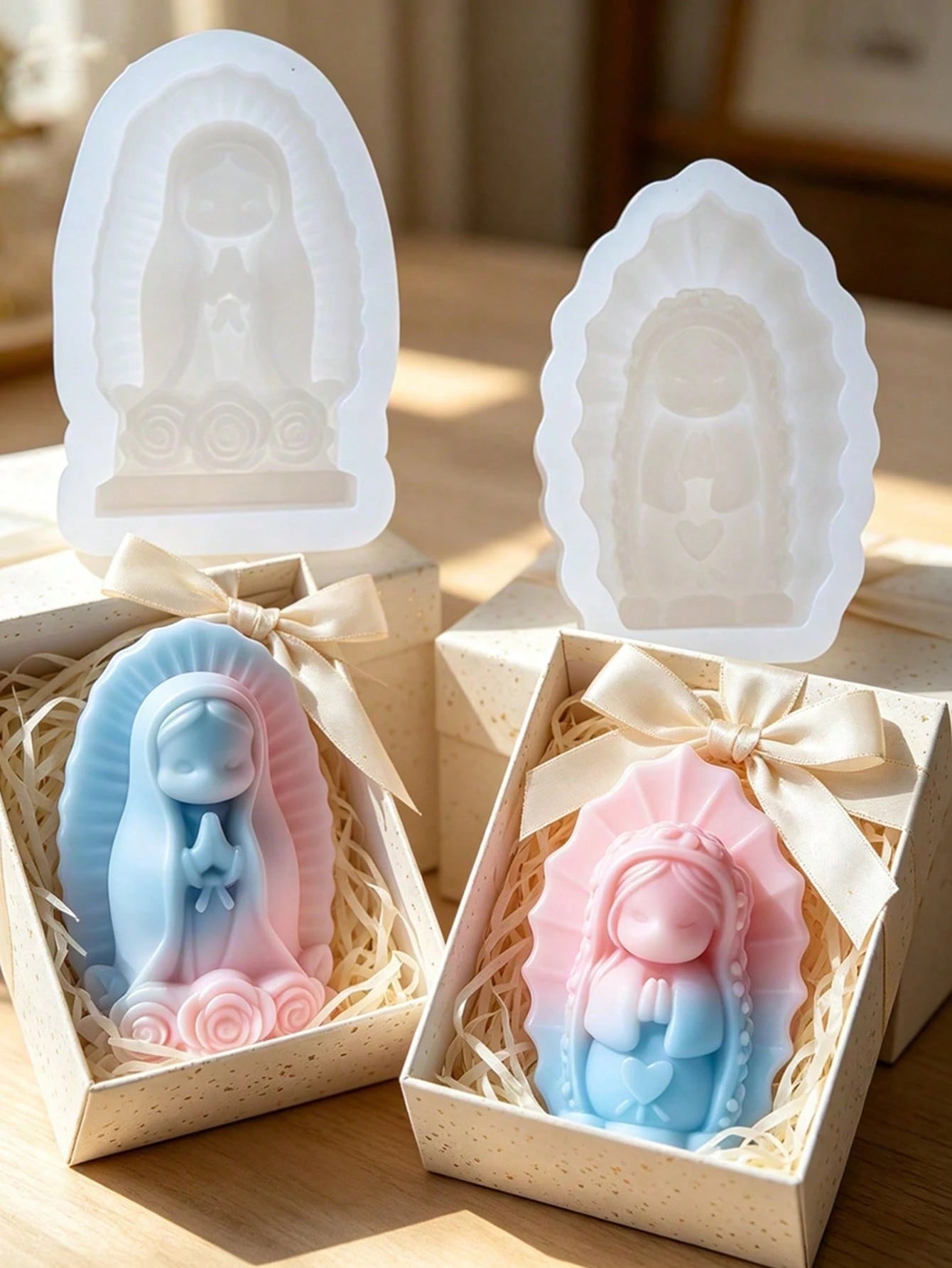 SikeSike Blessing Virgin Silicone Mold, DIY Handmade Soap Plaster Mold, Party Decor, Birthday Gift