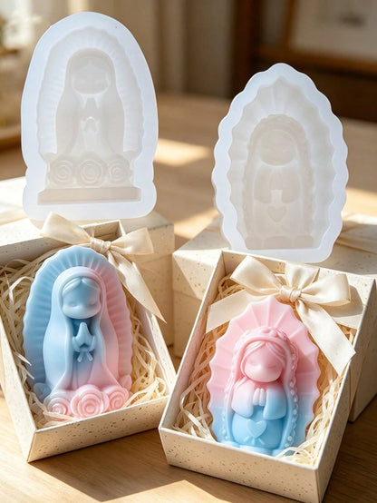 SikeSike Blessing Virgin Silicone Mold, DIY Handmade Soap Plaster Mold, Party Decor, Birthday Gift