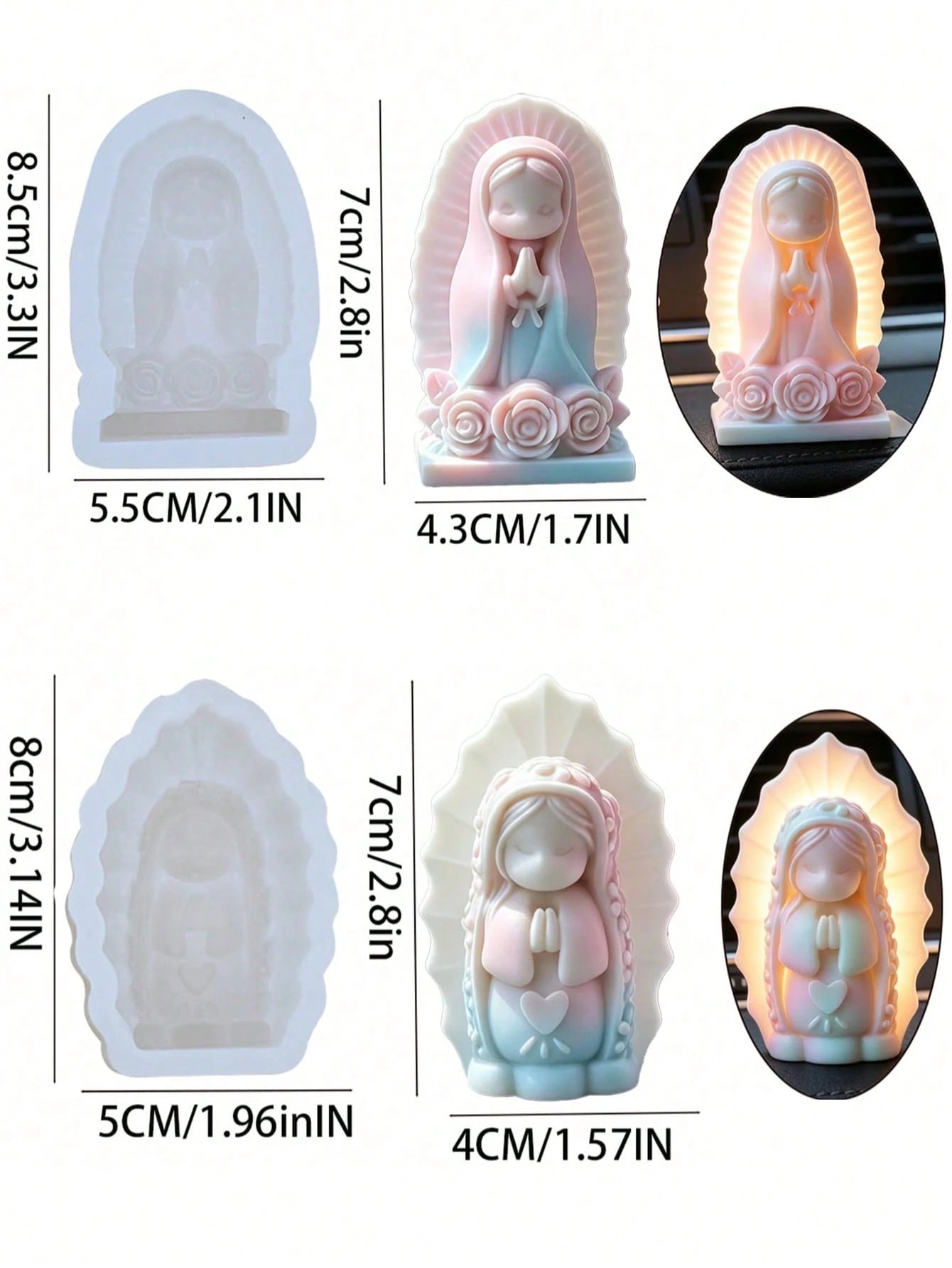 SikeSike Blessing Virgin Silicone Mold, DIY Handmade Soap Plaster Mold, Party Decor, Birthday Gift
