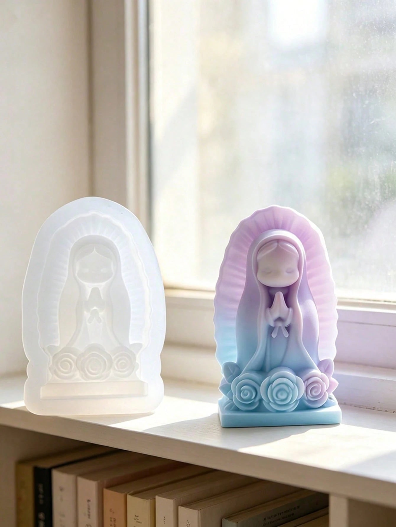 SikeSike Blessing Virgin Silicone Mold, DIY Handmade Soap Plaster Mold, Party Decor, Birthday Gift
