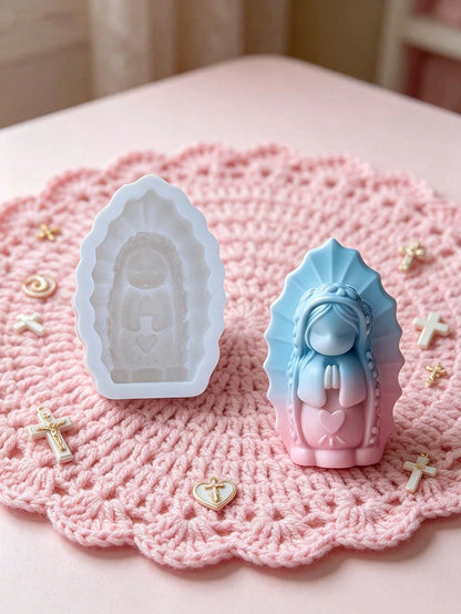 SikeSike Blessing Virgin Silicone Mold, DIY Handmade Soap Plaster Mold, Party Decor, Birthday Gift