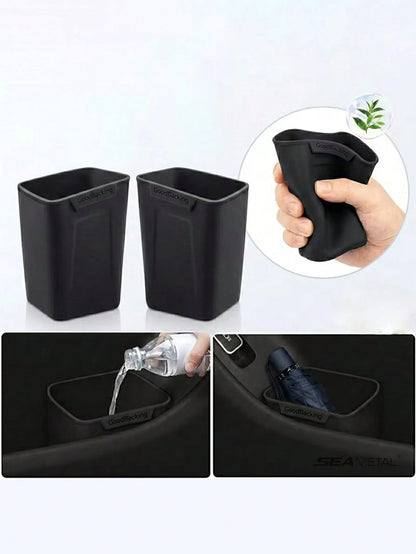 Silicone Car Door Storage Box Trash Can, Multifunctional Car Door Storage Bin, Umbrella Holder, Car Accessories
