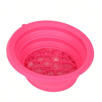 Silicone Facial Ice Bath Basin – Foldable Ice Bowl, Portable Washbasin, Suitable For Facial Cleansing, Full-Body Spa Treatments And Travel. Ideal For Travellers, A Refreshing Skincare Gift, Suitable F