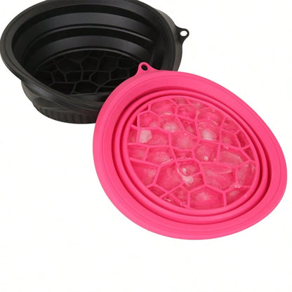 Silicone Facial Ice Bath Basin – Foldable Ice Bowl, Portable Washbasin, Suitable For Facial Cleansing, Full-Body Spa Treatments And Travel. Ideal For Travellers, A Refreshing Skincare Gift, Suitable F