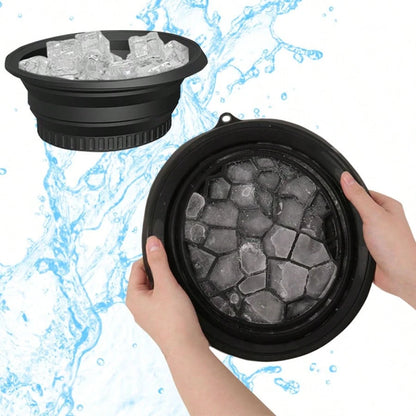 Silicone Facial Ice Bath Basin – Foldable Ice Bowl, Portable Washbasin, Suitable For Facial Cleansing, Full-Body Spa Treatments And Travel. Ideal For Travellers, A Refreshing Skincare Gift, Suitable F