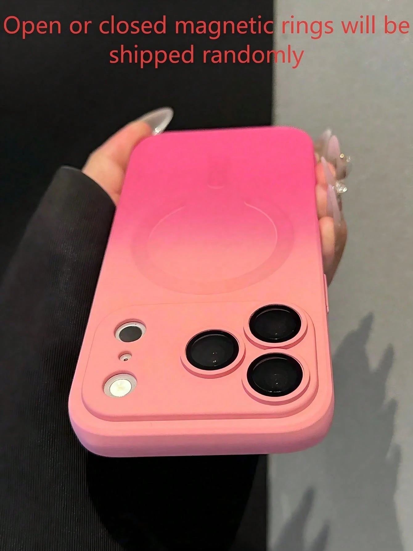 Silicone Magnetic Purple Gradient Fashionable Matte Phone Case With Integrated Lens Protection Spring Easter Gift