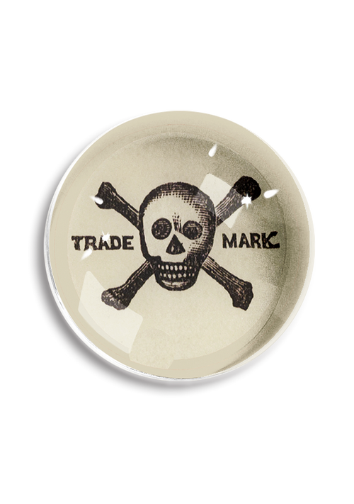 Skull And Crossbones Dome Paperweight - Ben's Garden