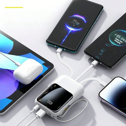Small Portable Charger Power Bank PD20w Fast Charging Comes With Flashlight, Battery Pack 10000mAh, Fast Charging Portable Phone Charger For IPhone/Android