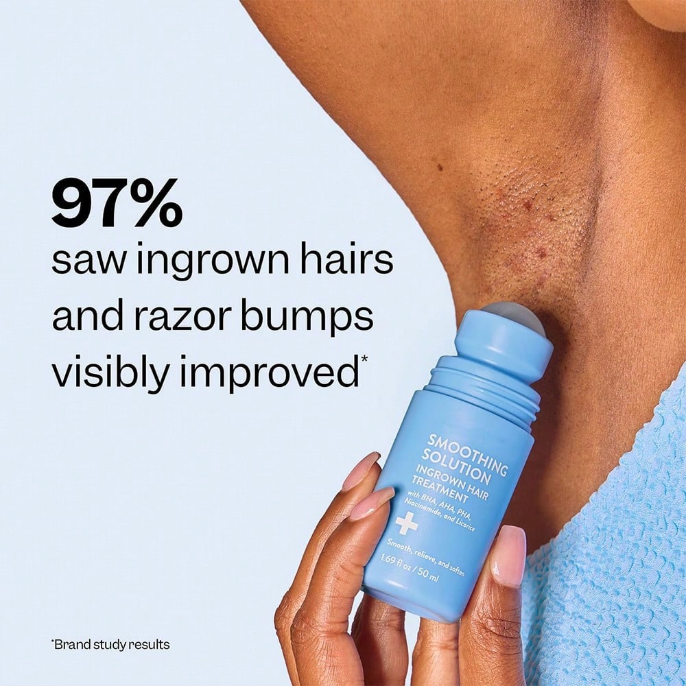 Smooth Repair Ingrown Hair Serum, Razor Bump Treatment, Suitable For Women And Men, Soothes And Calms Sensitive Skin On The Face, Underarms, And Bikini Area| Contains Salicylic Acid And Glycolic Acid
