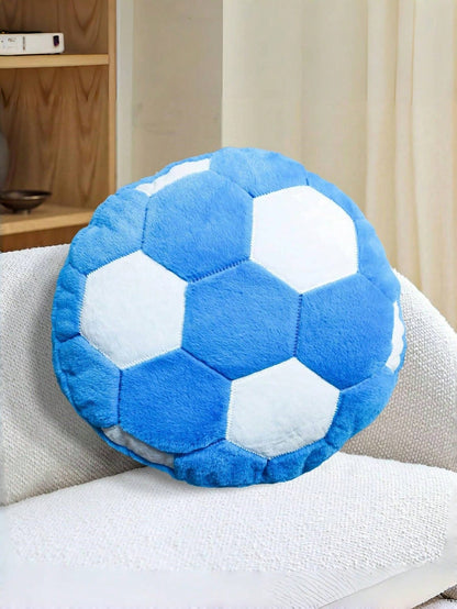 Soccer Ball Pillow Soft Fluffy Plush Football Cushion For Boys And Girls Sports Throw Pillows For Room Decor Sofa Couch Bed Soccer Gift