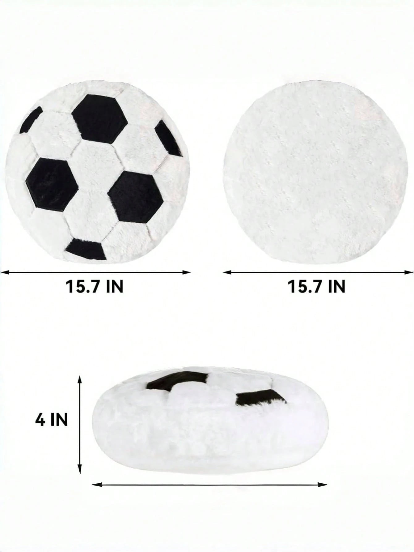 Soccer Ball Pillow Soft Fluffy Plush Football Cushion For Boys And Girls Sports Throw Pillows For Room Decor Sofa Couch Bed Soccer Gift