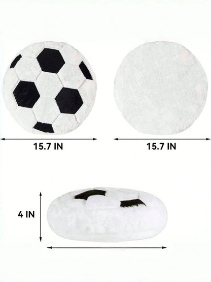Soccer Ball Pillow Soft Fluffy Plush Football Cushion For Boys And Girls Sports Throw Pillows For Room Decor Sofa Couch Bed Soccer Gift
