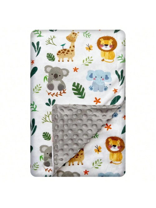 Soft Plush Blanket With Polka Dot Pattern, Suitable For Infants And Toddlers, Great Gift (Cute Animal Pattern, 30 X 40 Inches), Valentine's Day Heart