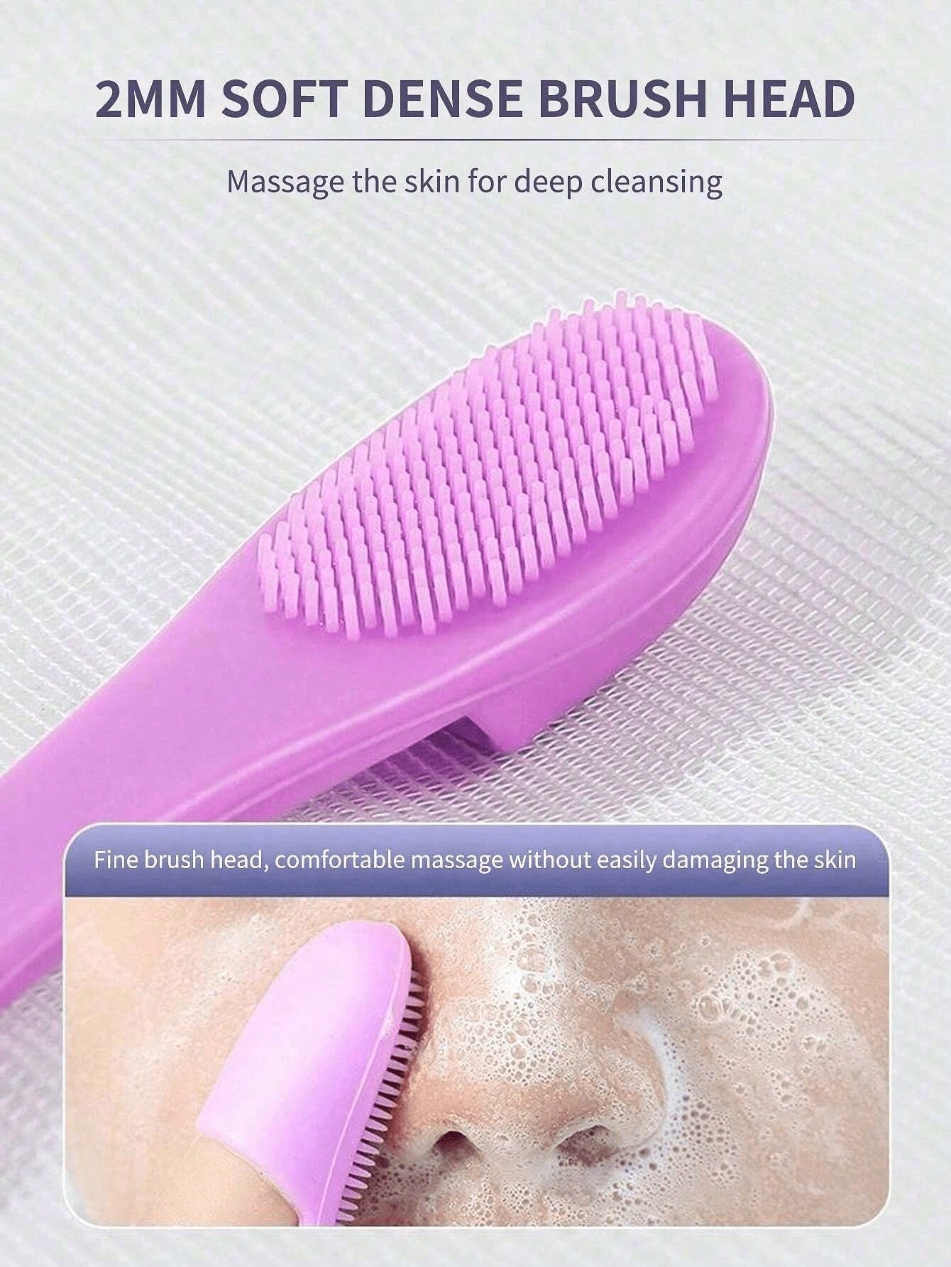 Soft Silicone Manual Cleaning Brush, Finger Toothbrush, Improved Design, Soft Silicone Manual Cleaning Brush, Facial Cleansing Brush, Gentle And Effective Cleaning, Remove Blackheads And Massage, Keep