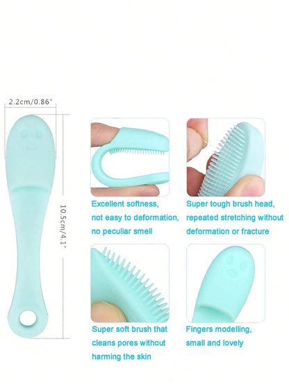 Soft Silicone Manual Cleaning Brush, Finger Toothbrush, Improved Design, Soft Silicone Manual Cleaning Brush, Facial Cleansing Brush, Gentle And Effective Cleaning, Remove Blackheads And Massage, Keep