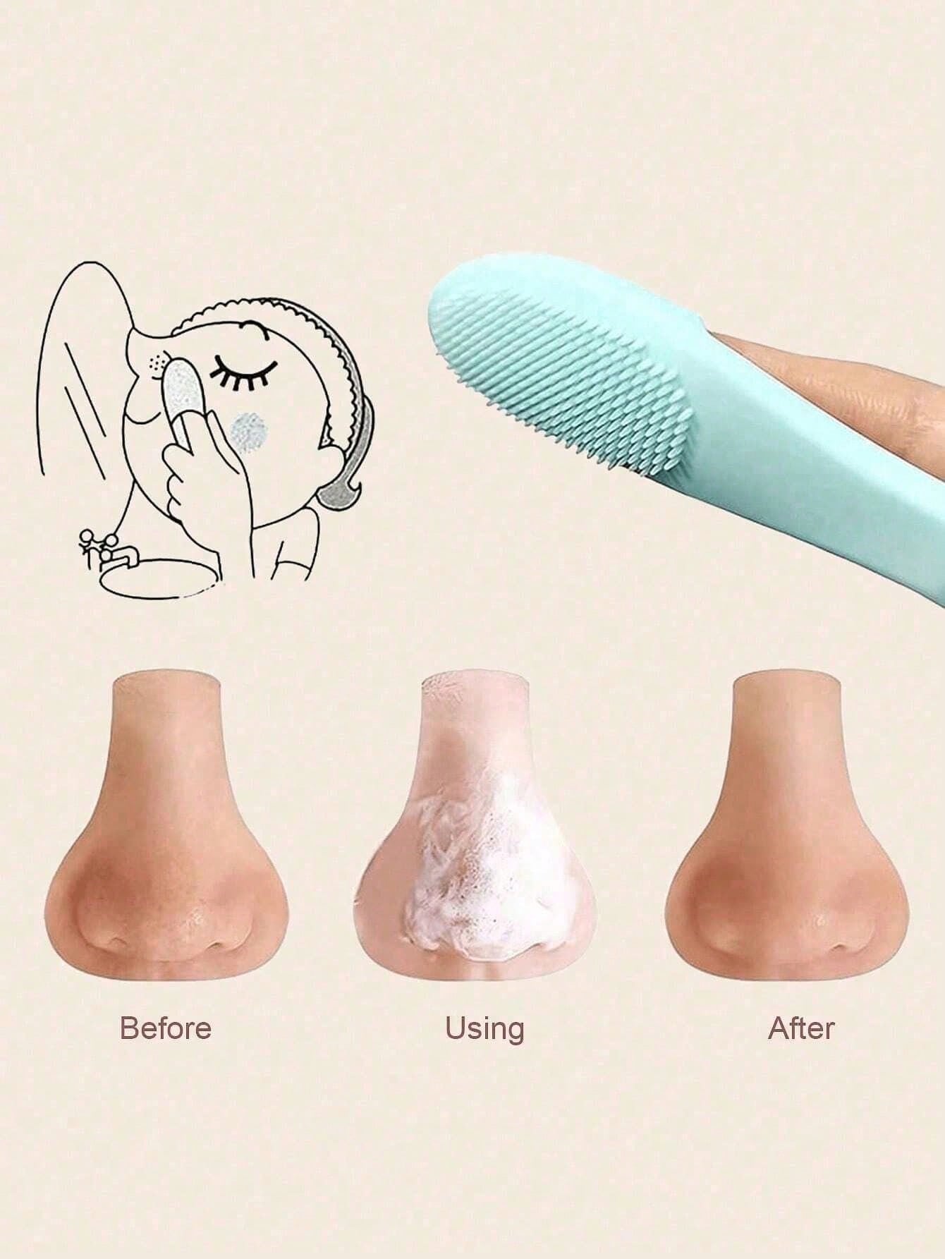 Soft Silicone Manual Cleaning Brush, Finger Toothbrush, Improved Design, Soft Silicone Manual Cleaning Brush, Facial Cleansing Brush, Gentle And Effective Cleaning, Remove Blackheads And Massage, Keep