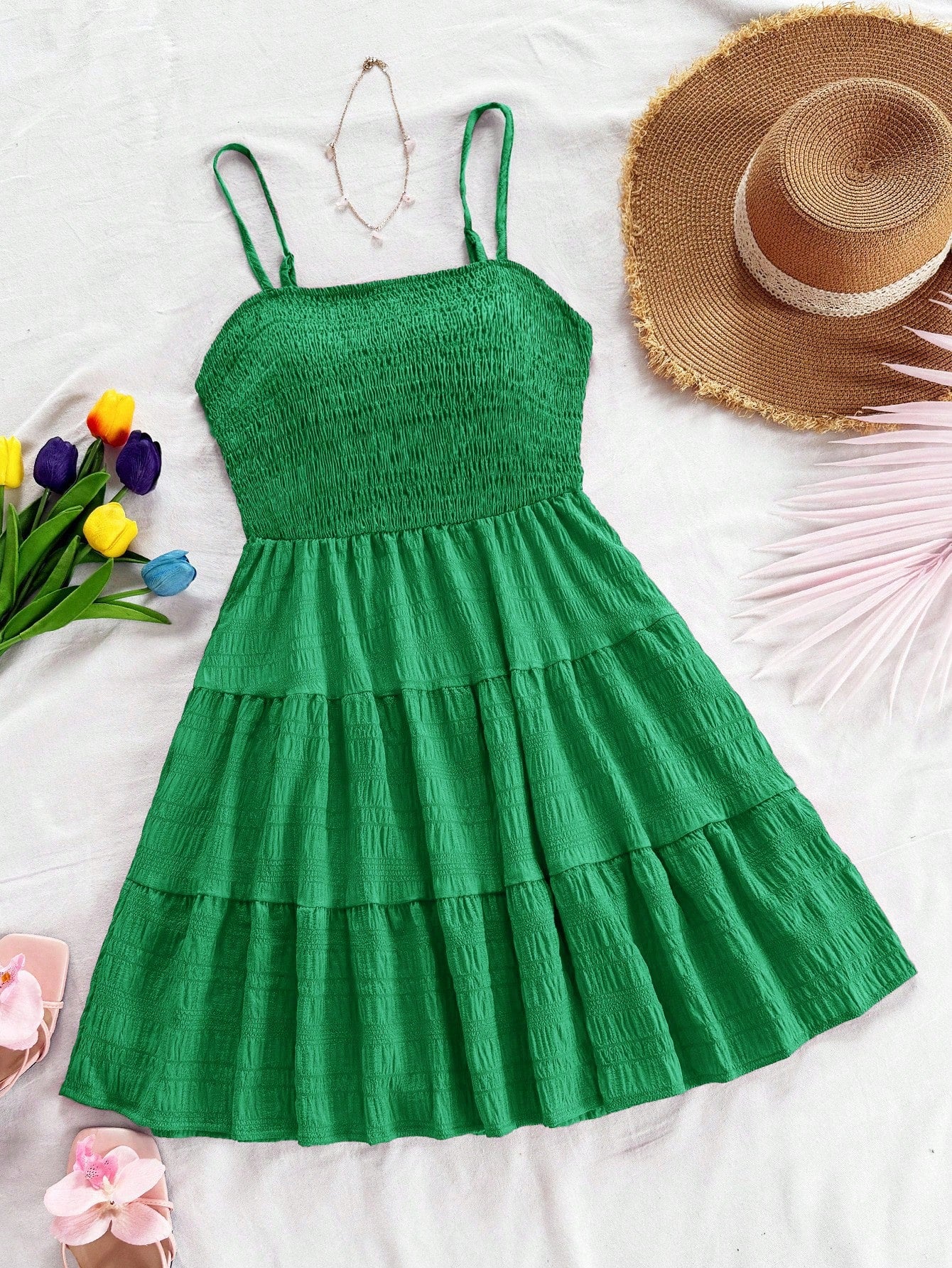Soleia WYWH Women Vacation Spring Break Solid Layer Hem Cami Black Dress,Summer Dresses For Women