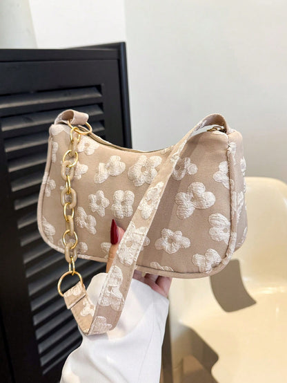 Solid Color Casual Lightweight Luxury Shoulder Bag, Suitable For Women's Daily Commute In Spring And Summer