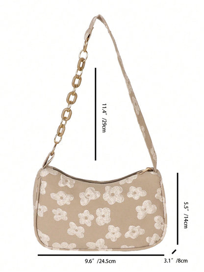 Solid Color Casual Lightweight Luxury Shoulder Bag, Suitable For Women's Daily Commute In Spring And Summer