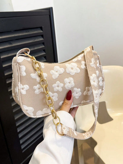 Solid Color Casual Lightweight Luxury Shoulder Bag, Suitable For Women's Daily Commute In Spring And Summer