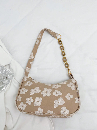 Solid Color Casual Lightweight Luxury Shoulder Bag, Suitable For Women's Daily Commute In Spring And Summer