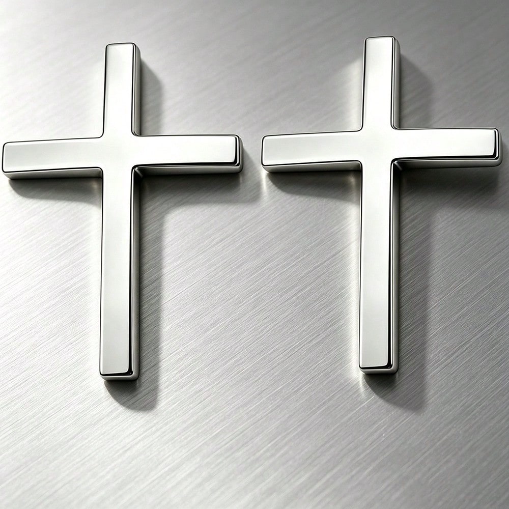 Solid Metal Cross Car Badge, 3D Stereo Christian Faith Decal Waterproof Auto Exterior Interior Decor Sticker