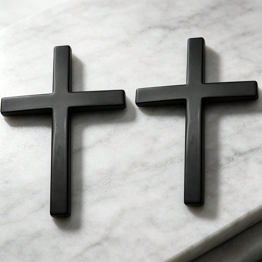 Solid Metal Cross Car Badge, 3D Stereo Christian Faith Decal Waterproof Auto Exterior Interior Decor Sticker