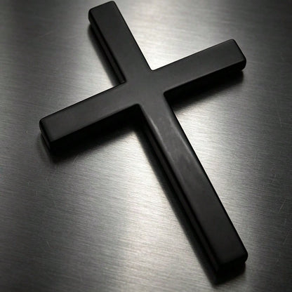 Solid Metal Cross Car Badge, 3D Stereo Christian Faith Decal Waterproof Auto Exterior Interior Decor Sticker