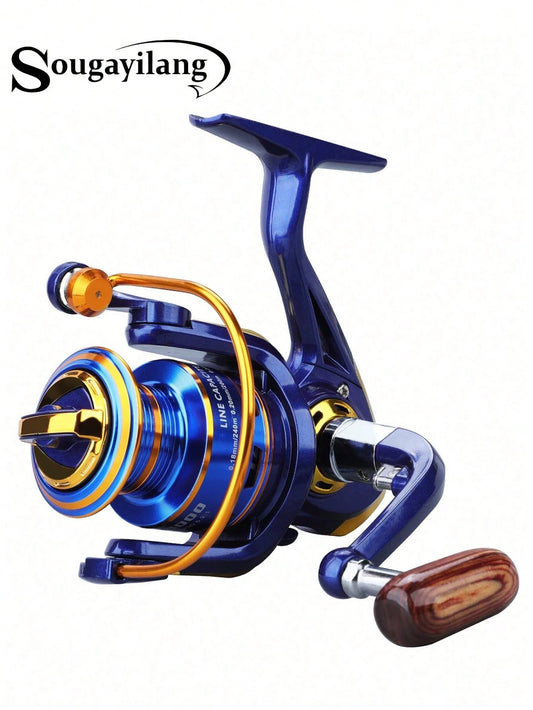 SOUGAYILANG Fishing Reels, 12 Ball Bearings, 5.2:1 Gear Ratio, 1000-7000 Series With Bait Folding Handle