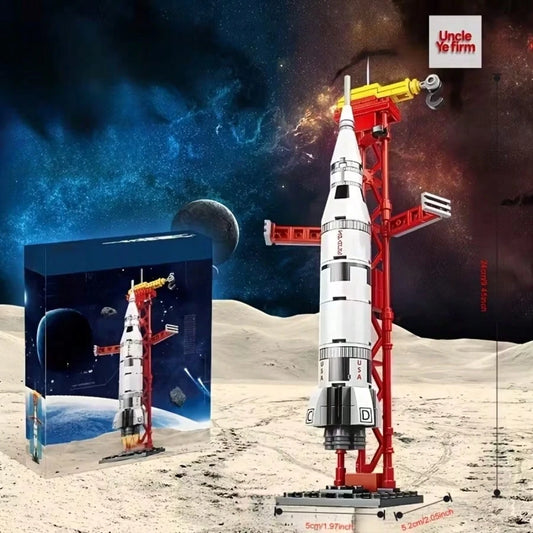 Space Shuttle Building Blocks Interstellar Exploration Set Detachable Spacecraft Model With Launch Station