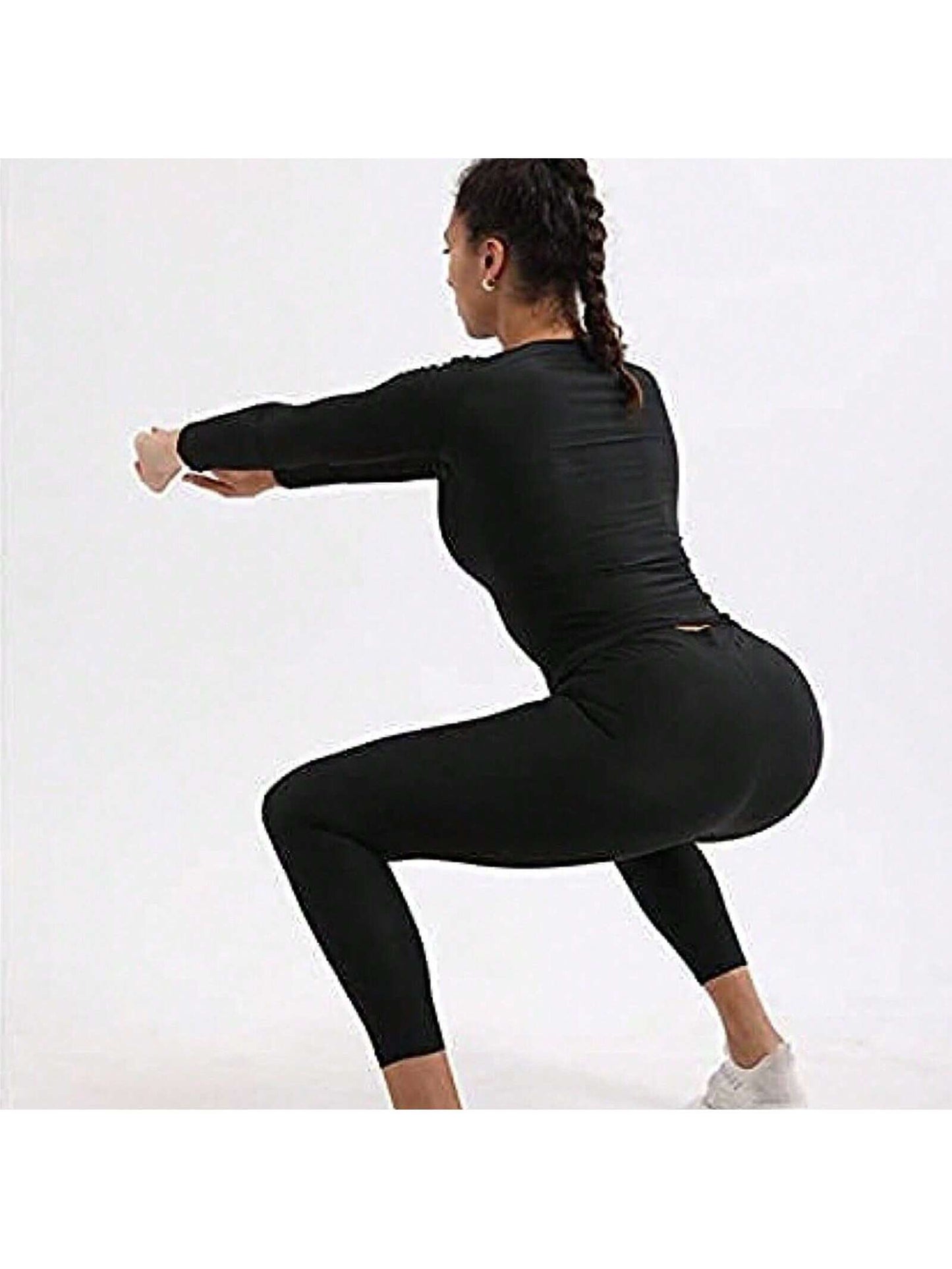 Sports Outdoor 1pc Women Fitness Exercise Sauna Sweat Long Sleeve Sauna Jacket Women Sauna Top Sweat Jacket For Women,Sports Corset Shapewear Waist Trainer Corset Gym Accessories For Belly Slimming Gi